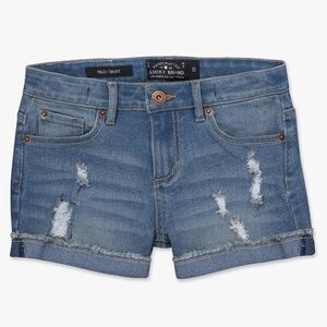 Lucky Brand Blue Distressed Riley Jean Shorts